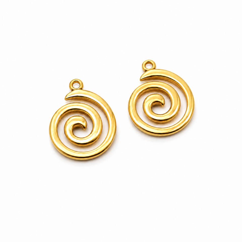 Çelik Spiral Kolye Ucu
