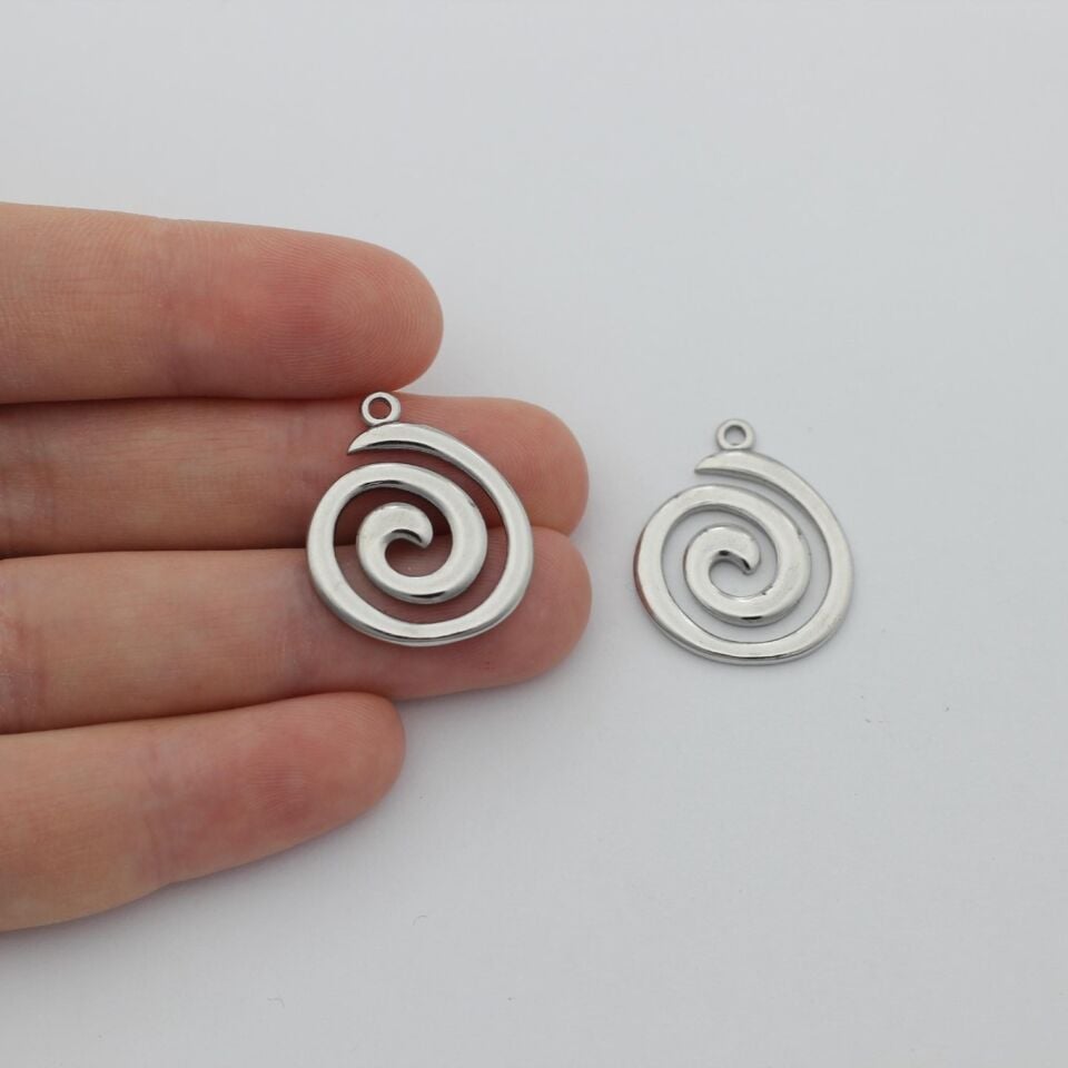 Çelik Spiral Kolye Ucu