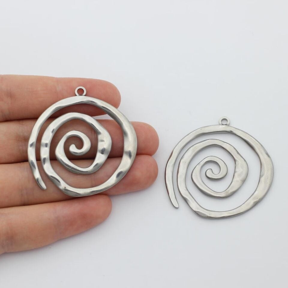 Çelik Spiral Kolye Ucu