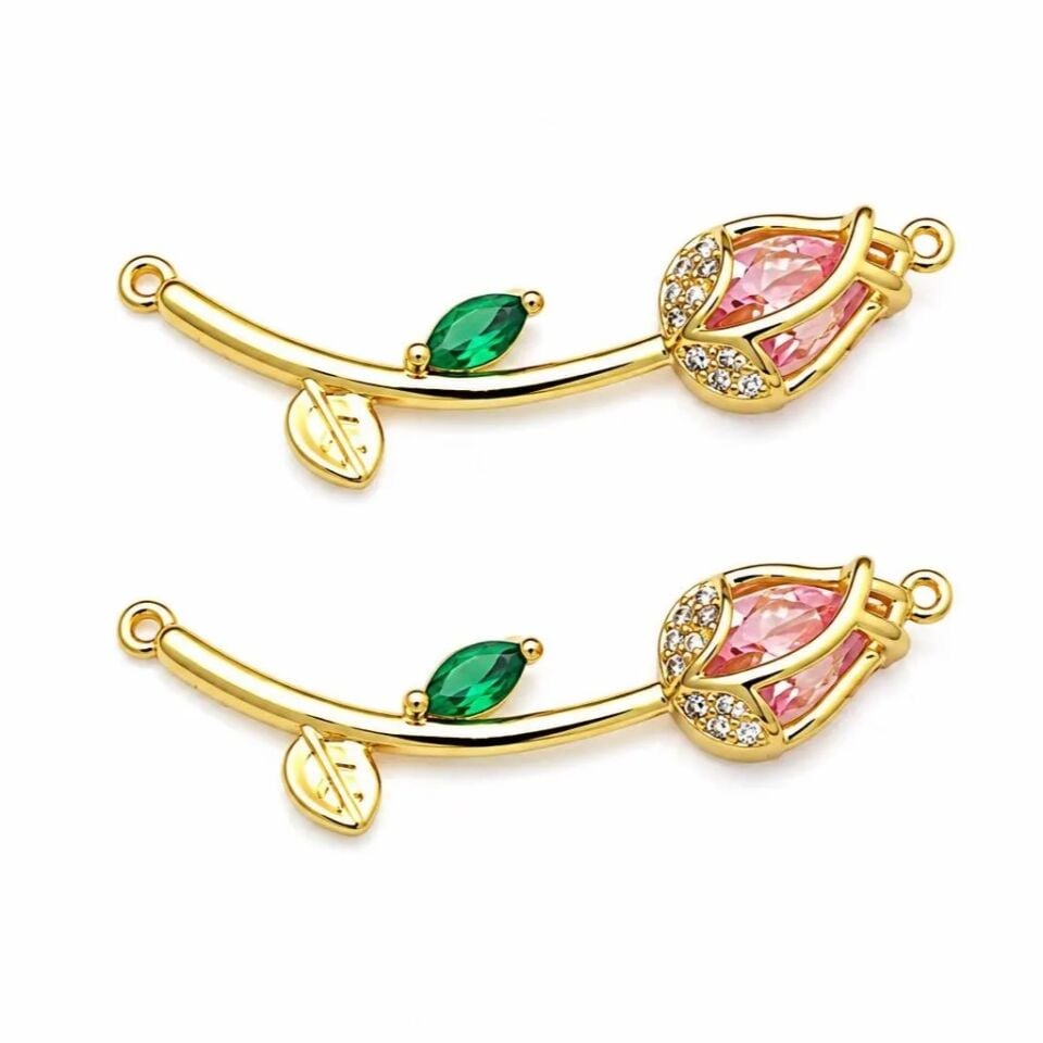 Pembe Çiçek Kolye Aparatı