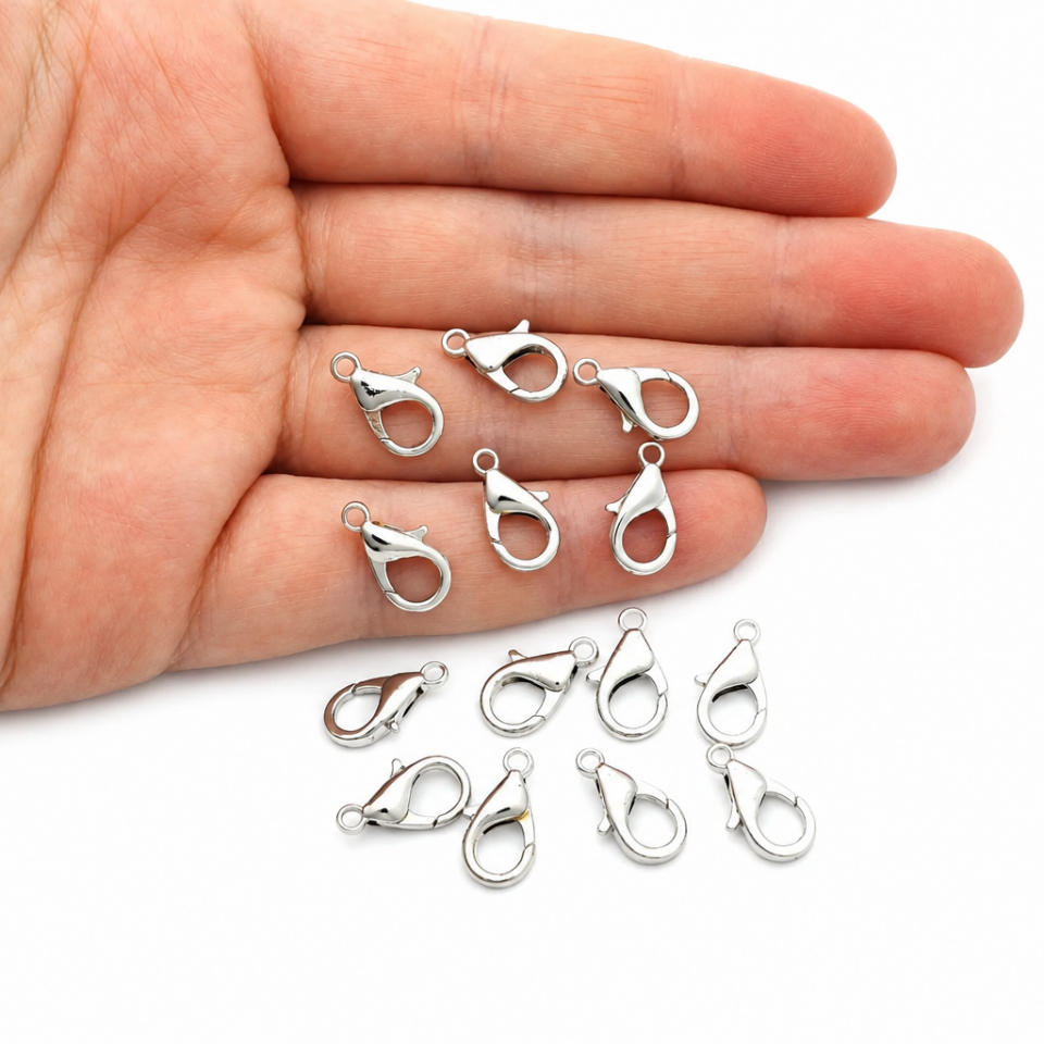 14 mm Rodyum Kaplama Pirinç Papağan