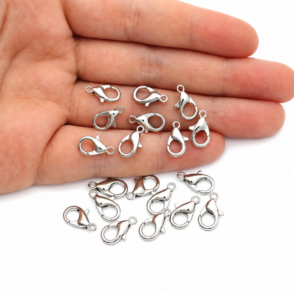 12 mm Rodyum Kaplama Pirinç Papağan