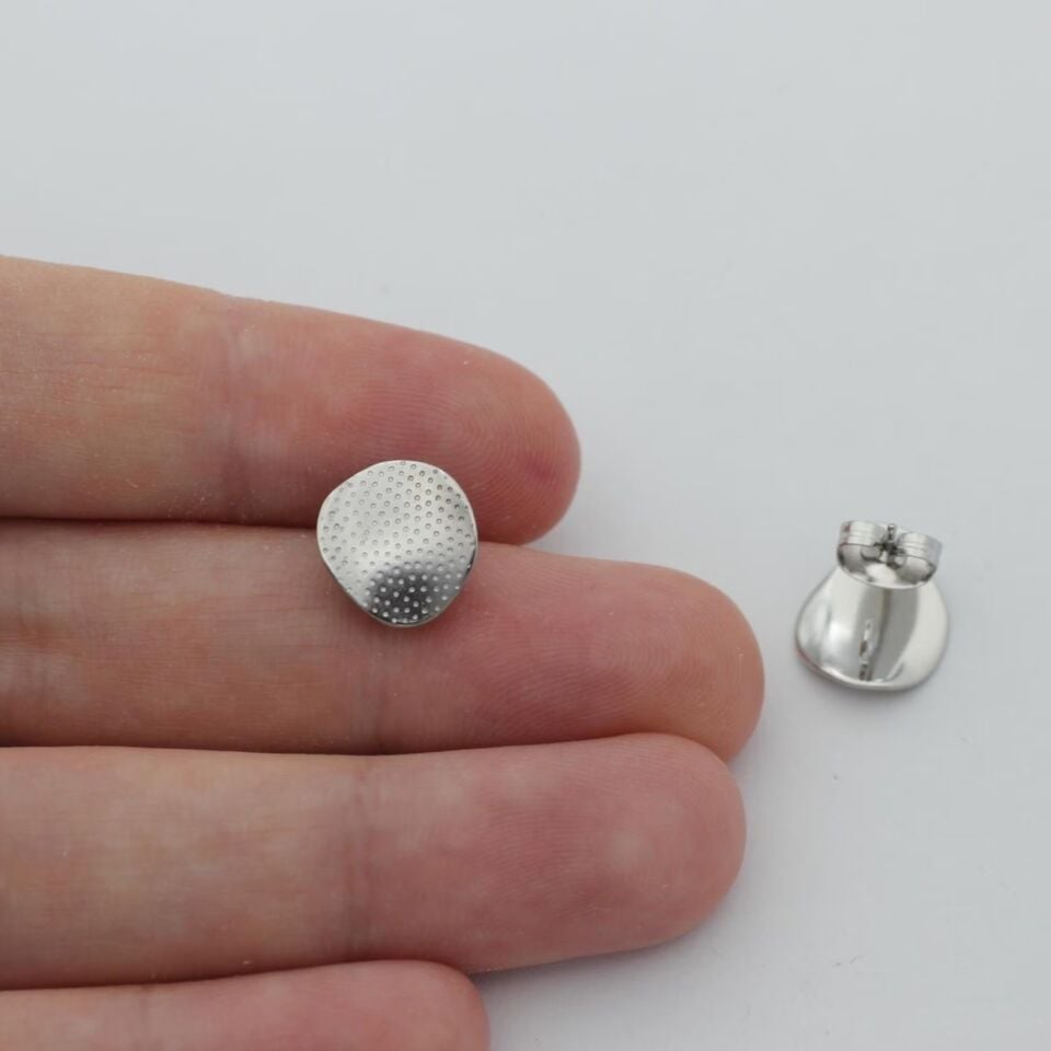 Dokulu Oval Küpe Çivisi