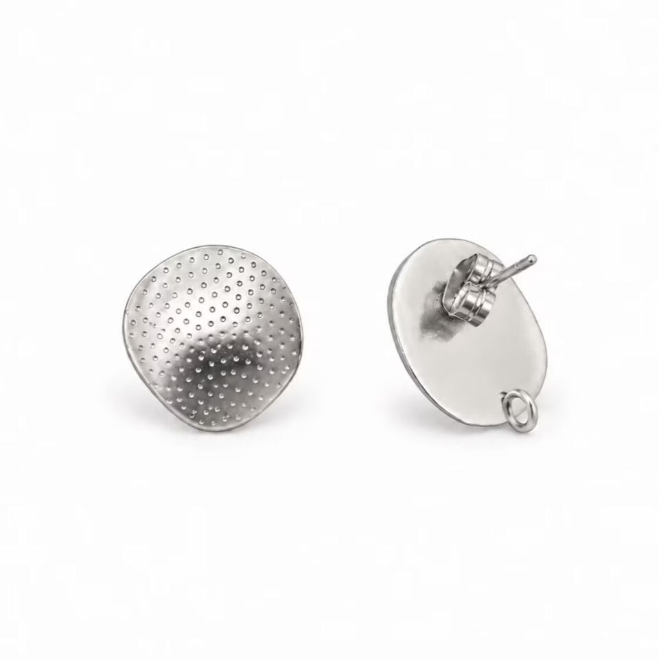 Dokulu Oval Küpe Çivisi