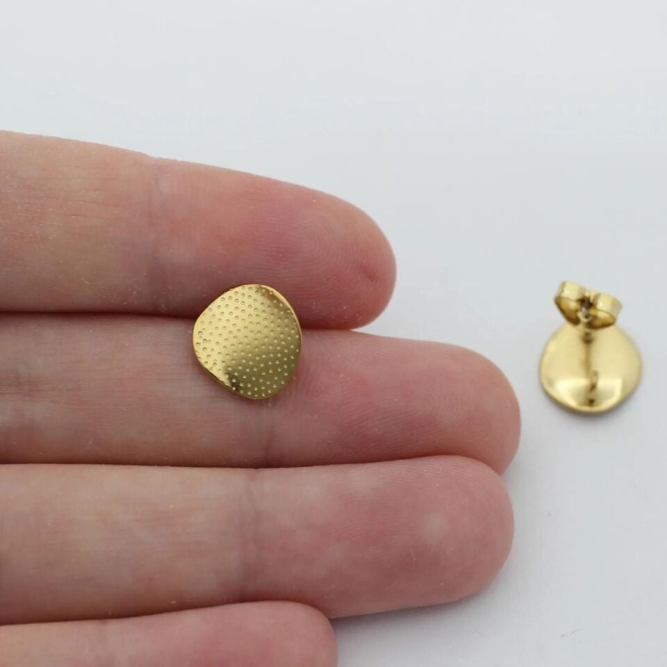 Dokulu Oval Küpe Çivisi
